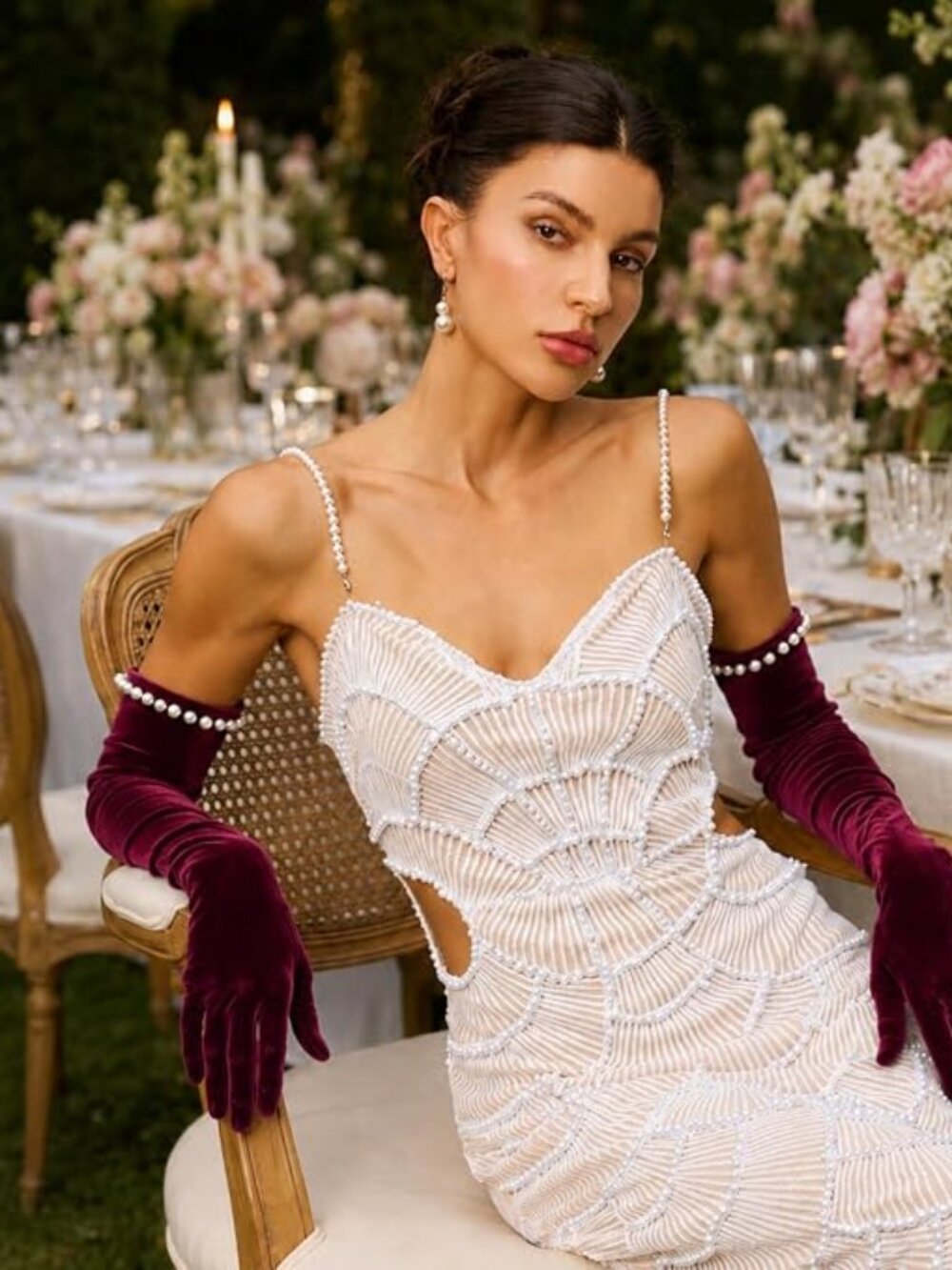 Satin Formal Glove Velvet Gloves